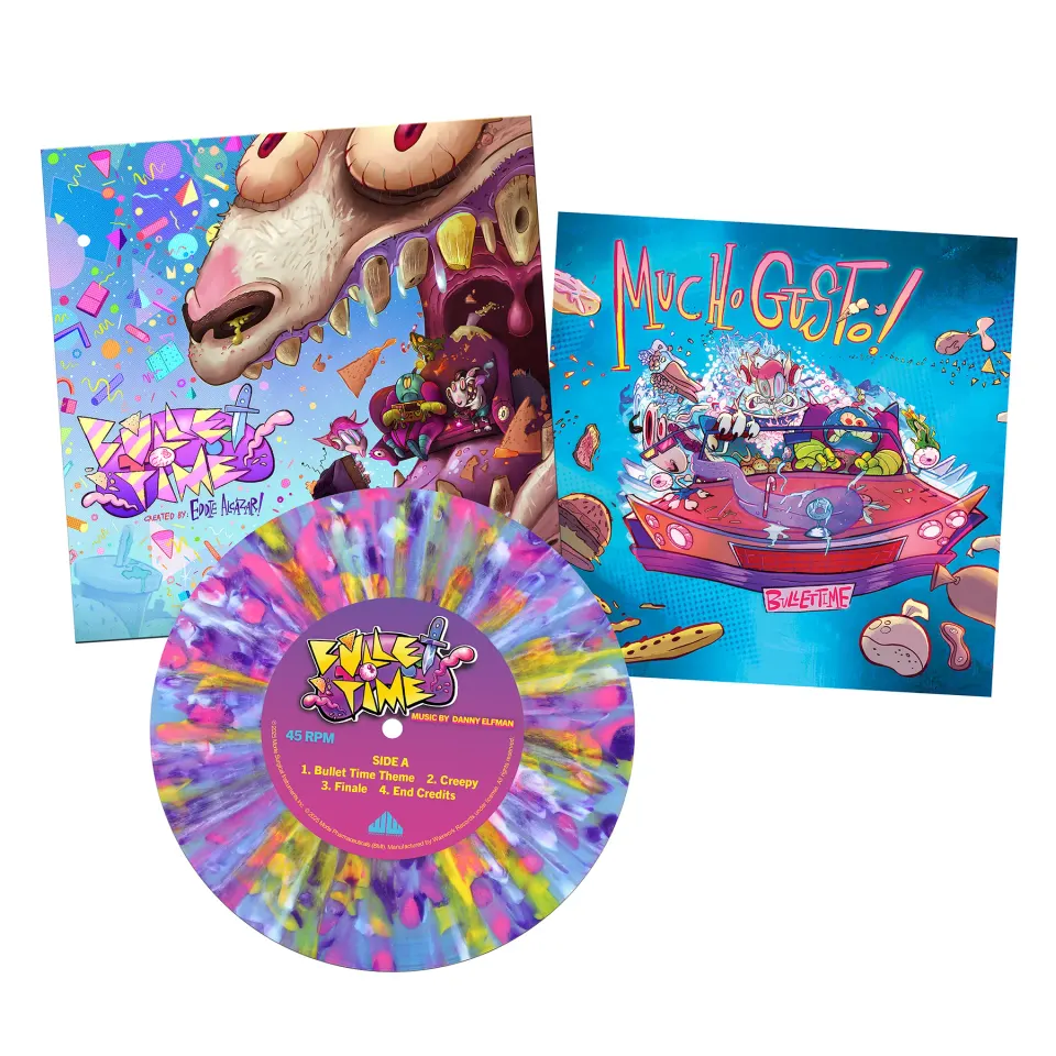 7 inch vinyl EP. BULLET TIME Original Animated Picture Soundtrack by Danny Elfman. Email to order.